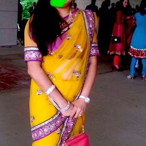 Saree with blouse Indian wedding